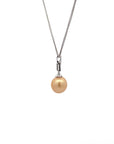 Baikalla Jewelry Gemstone Pendant Necklace Baikalla 14k White Gold Golden Pearl Necklace With Diamond