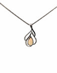 Baikalla Jewelry Gemstone Pendant Necklace 14k White Gold Natural Opal Tear Drop Necklace With Diamonds