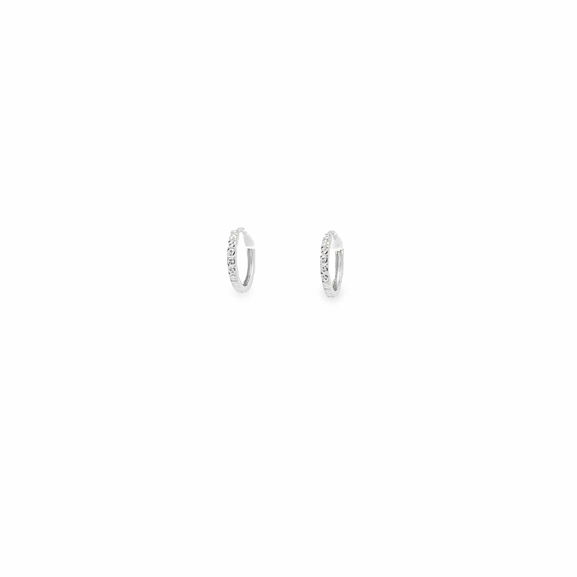 Baikalla Jewelry Silver Gemstone Earrings Baikalla 18k White Gold Dangle Diamond Cut Hoop Earrings