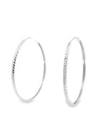 Baikalla Jewelry Silver Gemstone Earrings Baikalla 18k White Gold Dangle Diamond Cut Hoop Earrings