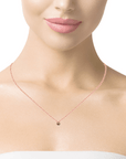 Baikalla Jewelry Gemstone Pendant Necklace Baikalla 18K Rose Gold Round Tourmaline Pendant Necklace