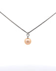 Baikalla Jewelry Gemstone Pendant Necklace Baikalla 18k White Gold Culture Pink River Pearl Necklace With Diamond Bail