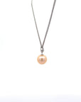 Baikalla Jewelry Gemstone Pendant Necklace Baikalla 18k White Gold Culture Pink River Pearl Necklace With Diamond Bail