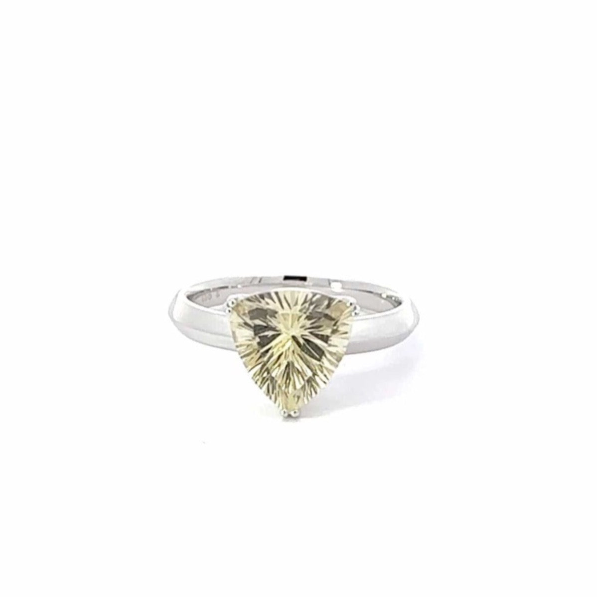 Baikalla Jewelry Gold Sunstone Ring 14k White Gold Sunstone Ring