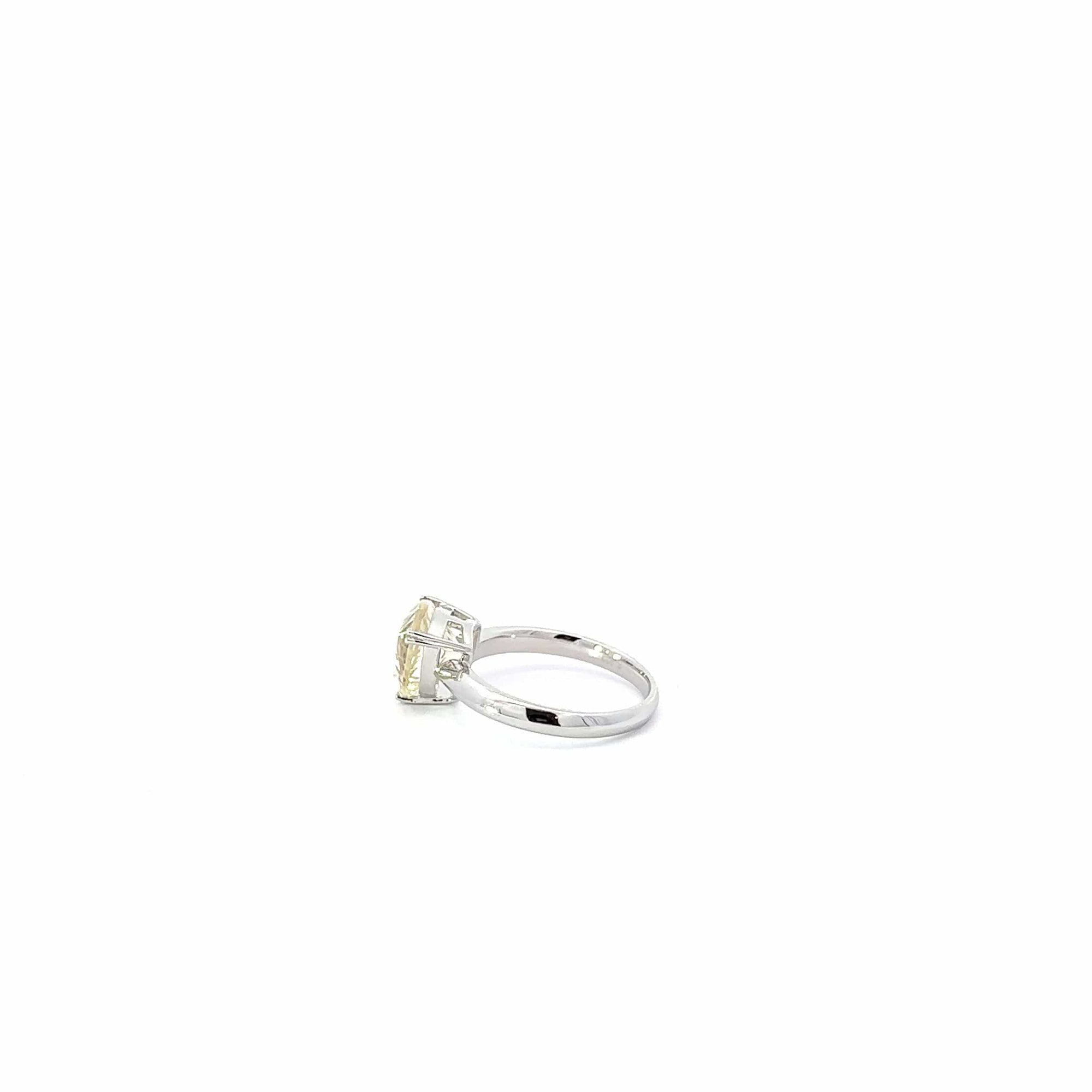 Baikalla Jewelry Gold Sunstone Ring 14k White Gold Sunstone Ring