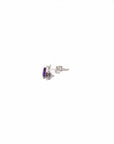 Baikalla Jewelry Silver Gemstones Earrings Baikalla™ 14k White Gold Pear Amethyst Stud Earrings