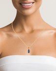 Baikalla Jewelry Gemstone Pendant Necklace Copy of Baikalla 14k Yellow Gold Freeform Australian Blue Opal Bezel Set Necklace