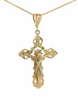 Baikalla Jewelry 14K Pure Yellow Gold Pendant 14k Yellow Gold Cross Pendant Necklace