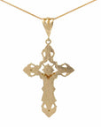 Baikalla Jewelry 14K Pure Yellow Gold Pendant Copy of 14k Yellow Gold Cross Pendant Necklace