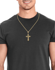 Baikalla Jewelry 14K Pure Yellow Gold Pendant Copy of 14k Yellow Gold Cross Pendant Necklace