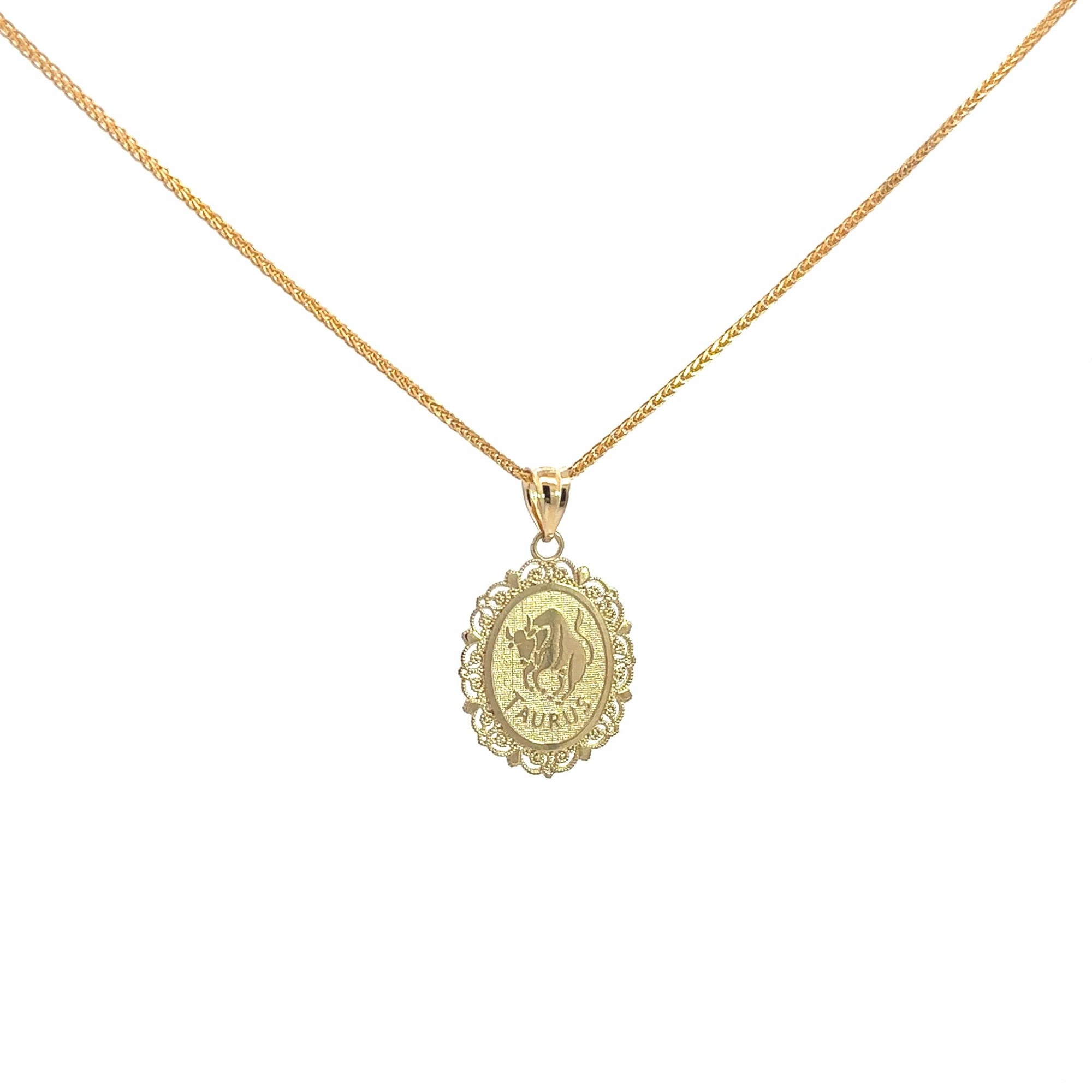 Baikalla Jewelry 14K Yellow Gold Pendant Baikalla 14k Yellow Gold Taurus Pendant Necklace