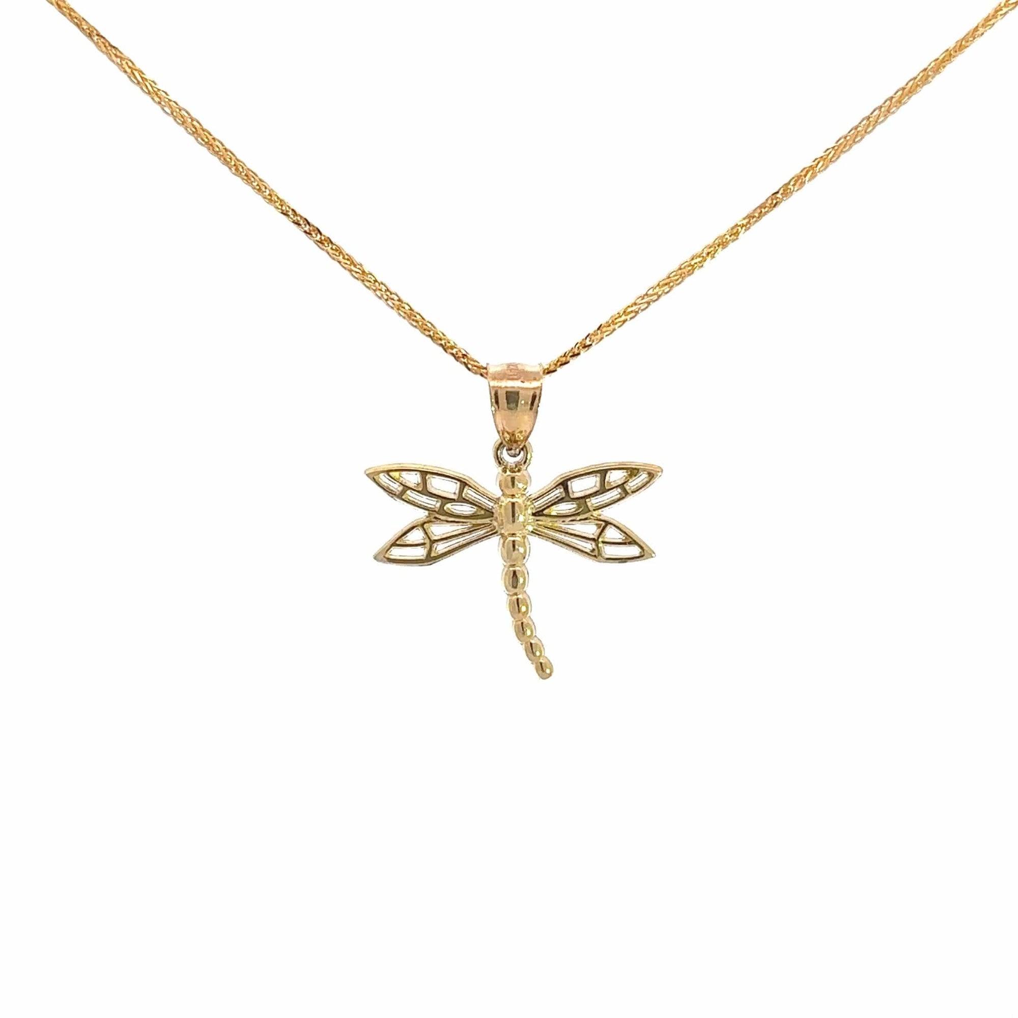 Baikalla Jewelry 14K Yellow Gold Pendant Baikalla 14k Yellow Gold Dragonfly Pendant Necklace