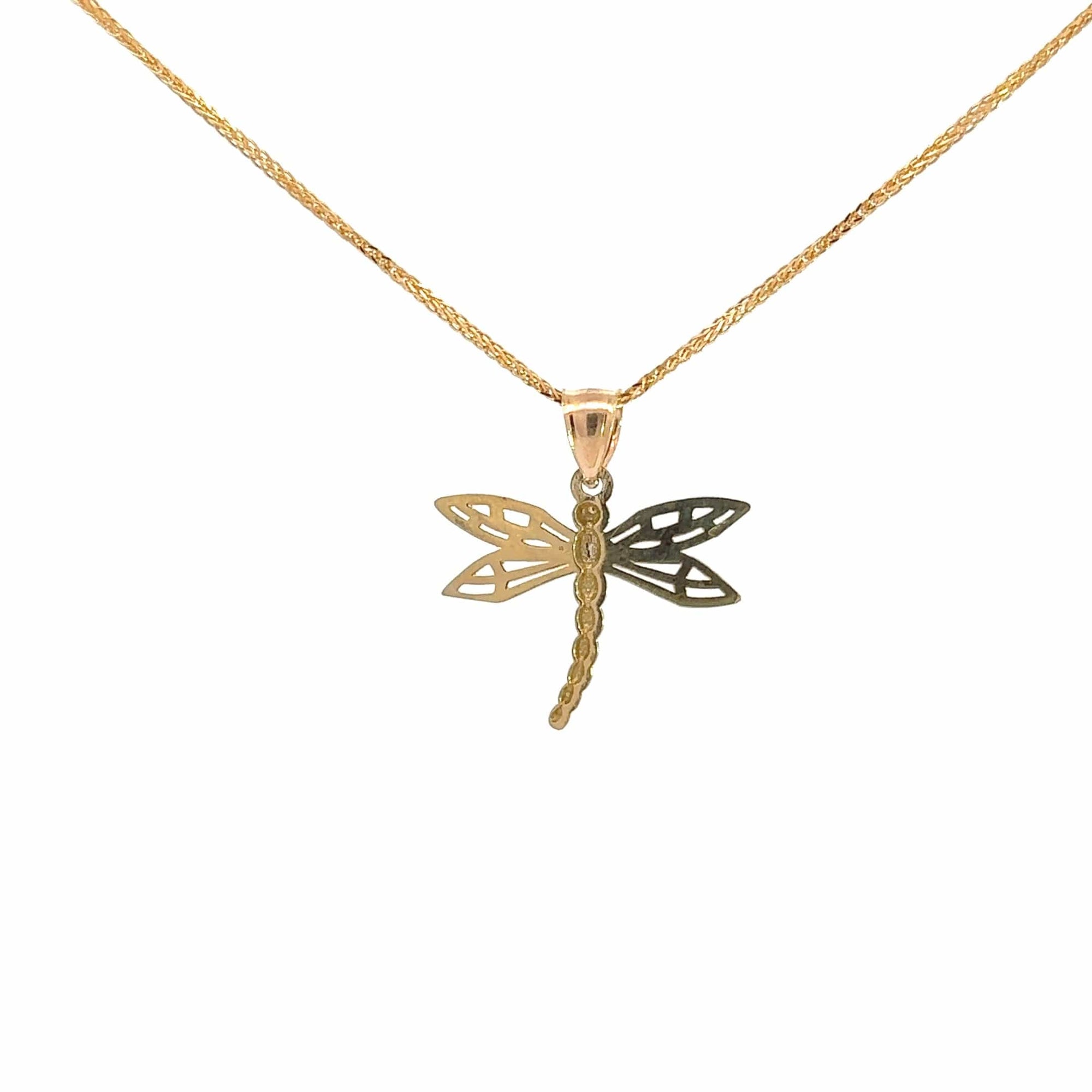 Baikalla Jewelry 14K Yellow Gold Pendant Baikalla 14k Yellow Gold Dragonfly Pendant Necklace