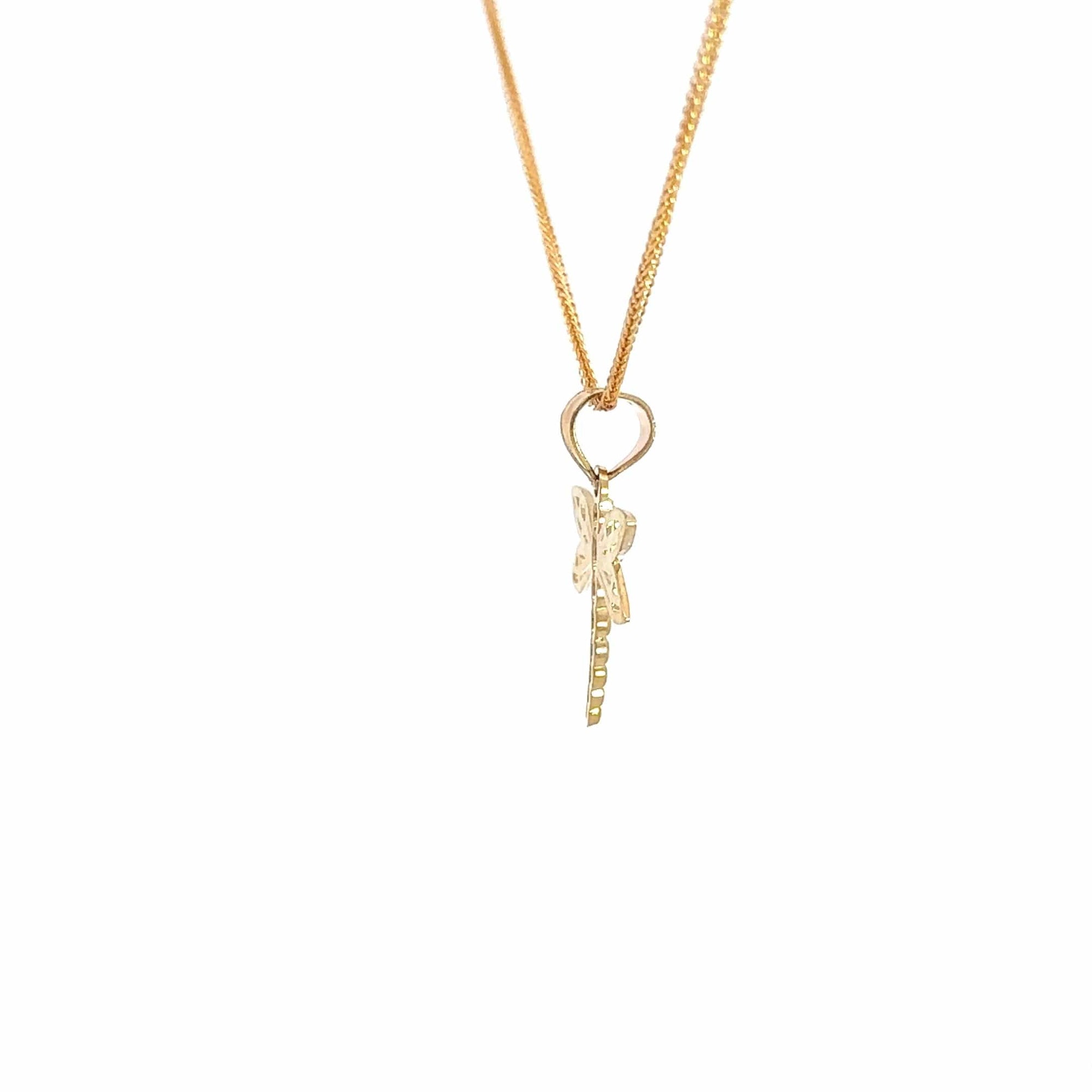 Baikalla Jewelry 14K Yellow Gold Pendant Baikalla 14k Yellow Gold Dragonfly Pendant Necklace