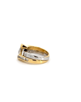 Baikalla Jewelry Diamond Ring Baikalla Antique Two Tone Platinum and 18k Gold Diamond Ring