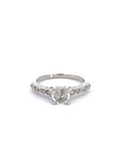 Baikalla Jewelry Diamond Ring Baikalla 14k White Gold Rose Cut Diamond Engagement Ring