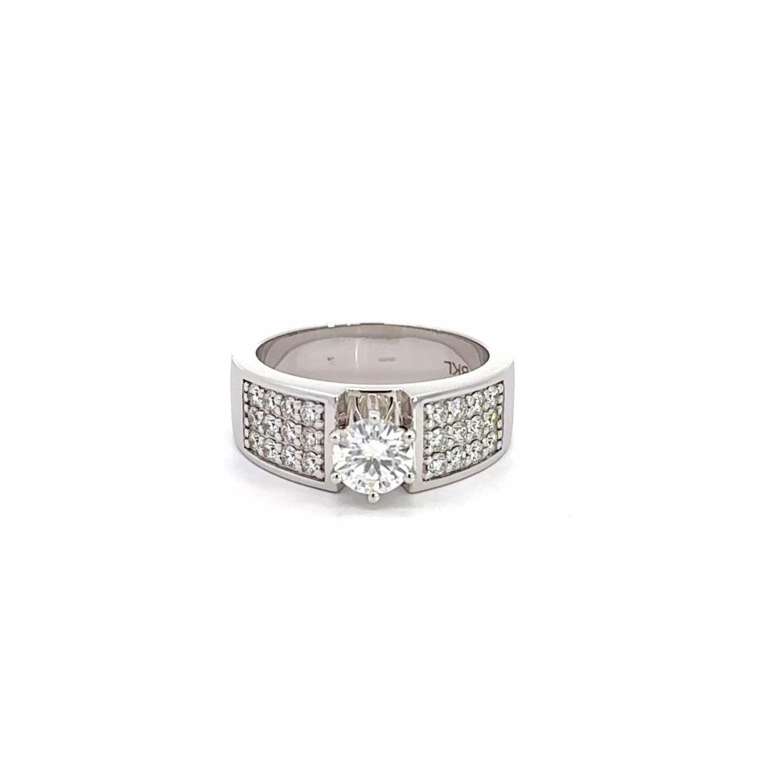 Baikalla Jewelry Diamond Ring Baikalla 18k White Gold Diamond Engagement Ring