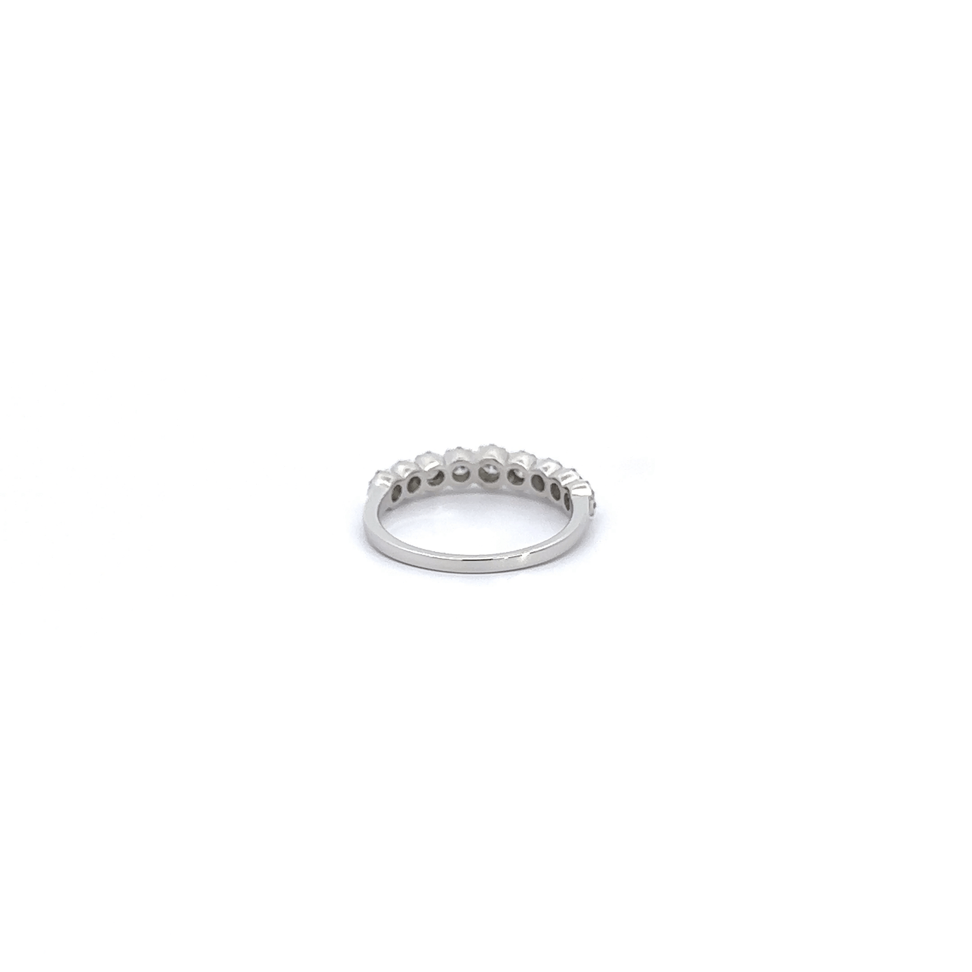 Baikalla Jewelry Diamond Ring Baikalla 18k White Gold Halo Diamond Anniversary Band