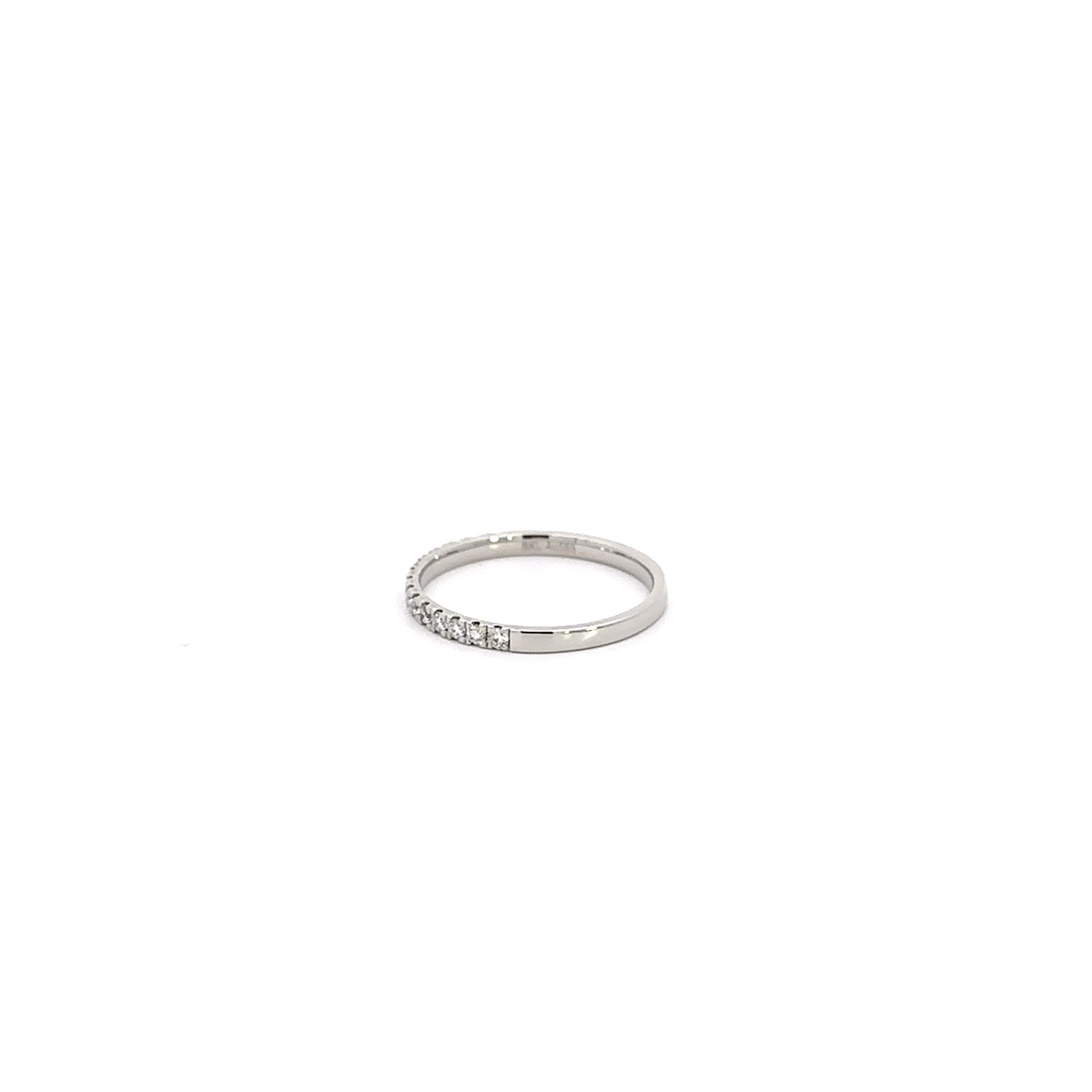 Baikalla Jewelry Diamond Ring Baikalla 14k White Gold Diamond Pave Anniversary Band