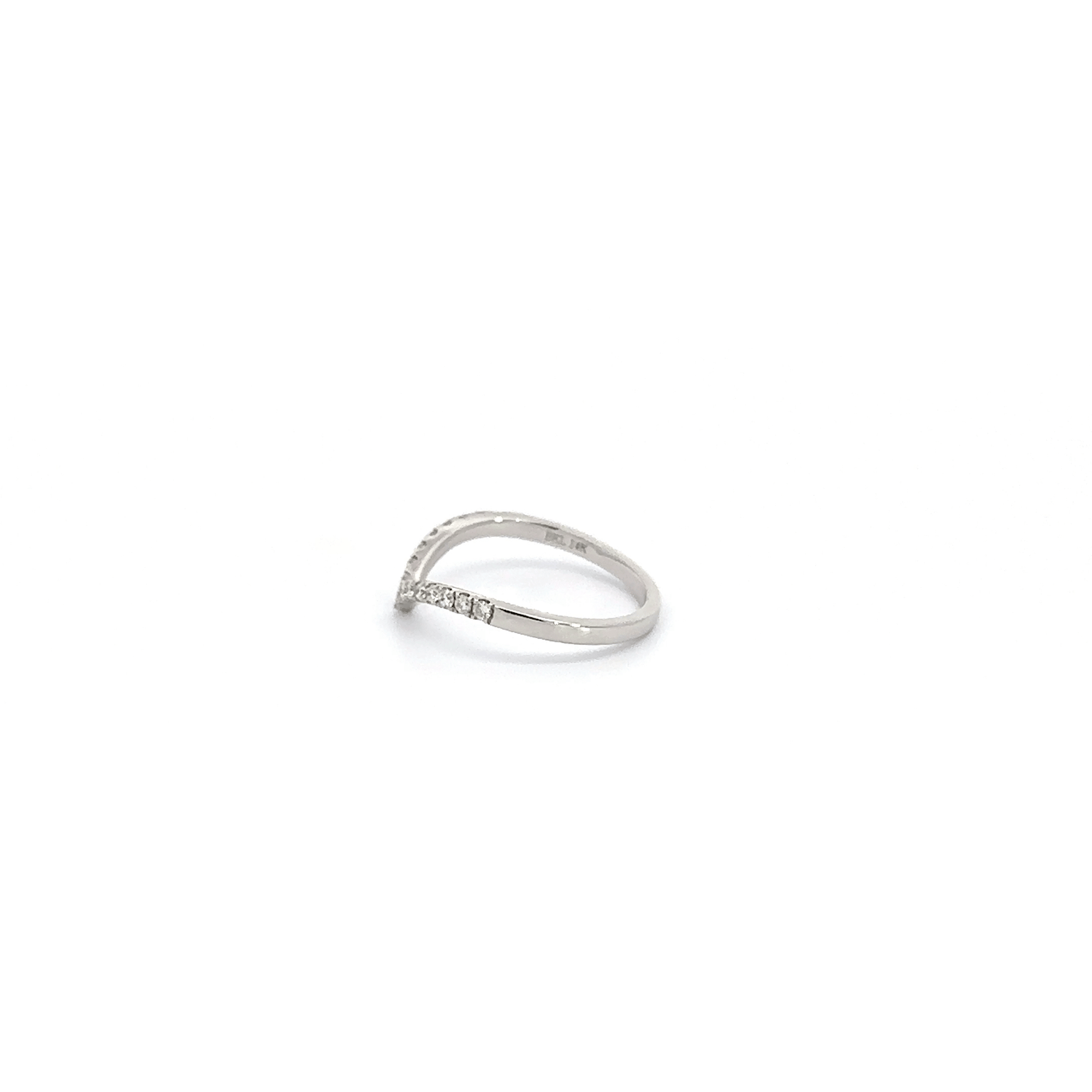 Baikalla Jewelry Diamond Ring Baikalla 14k White Gold Diamond Contour Anniversary Band