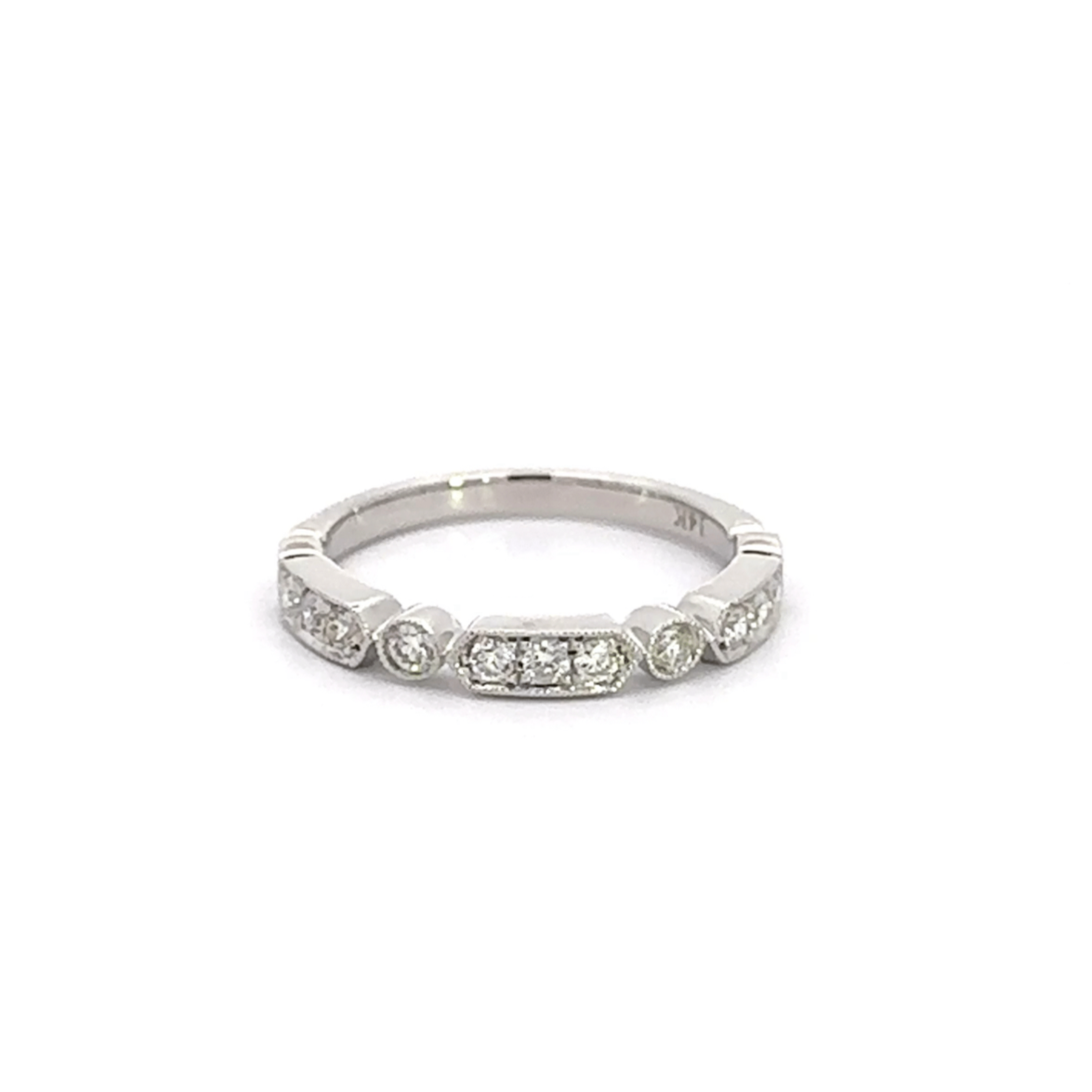 Baikalla Jewelry Diamond Ring Baikalla 14k White Gold Diamond  Anniversary Band