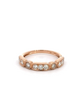 Baikalla Jewelry Diamond Ring Baikalla 14k Rose Gold Diamond Anniversary Band