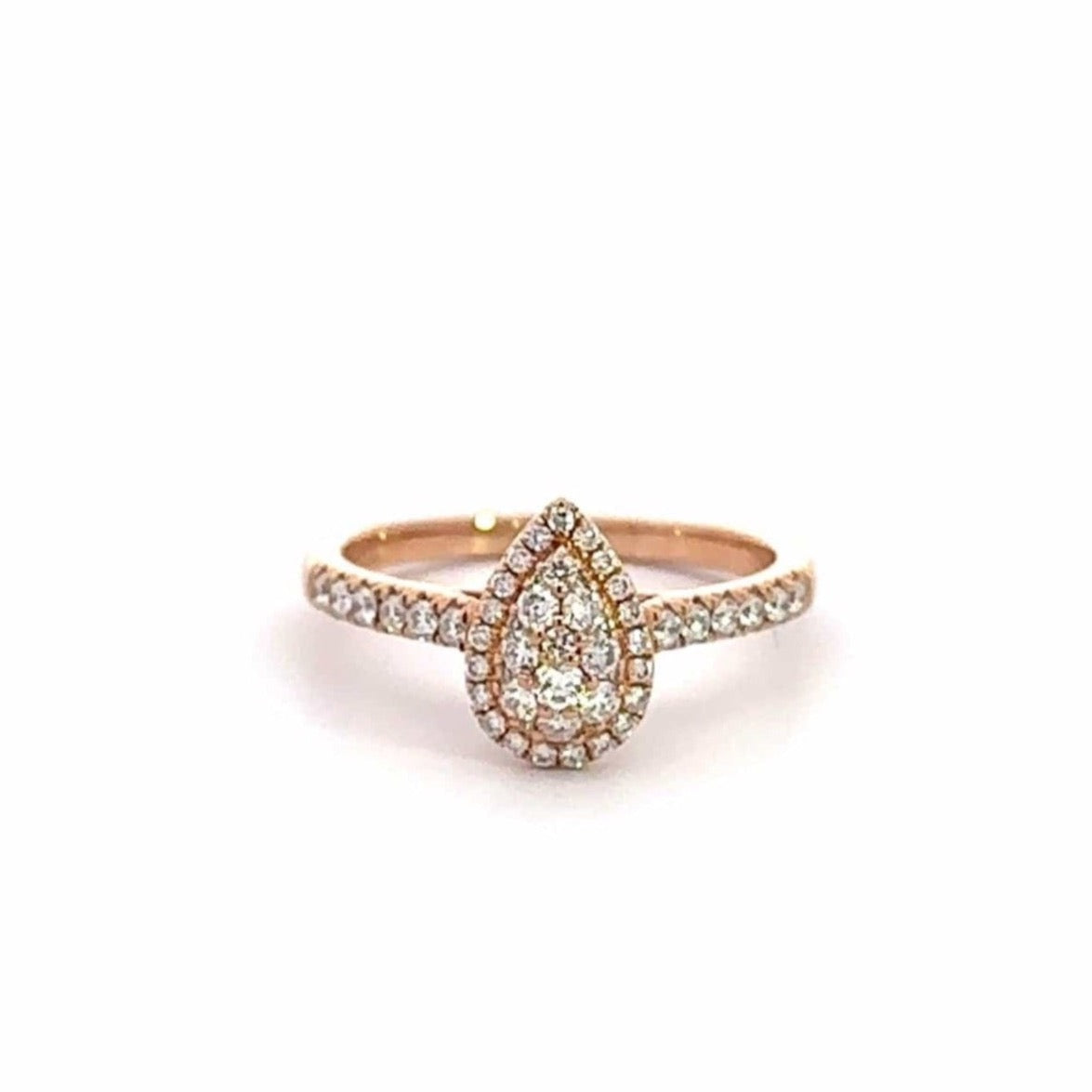 Baikalla Sterling Silver Moissanite Ring Baikalla 14k Rose Gold Tear Moissanite Engagement Ring