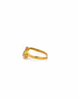 Baikalla Jewelry 18K Gold Tourmaline Ring 18k Yellow Gold Natural Tourmaline Diamond Ring