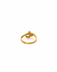 Baikalla Jewelry 18K Gold Tourmaline Ring 18k Yellow Gold Natural Tourmaline Diamond Ring