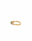 Baikalla Jewelry Gold Emerald Ring 18k Yellow Gold Natural Emerald Ring