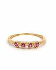 Baikalla Jewelry Gold Ruby Ring 14k Yellow Gold Natural Ruby Heart Ring