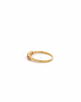 Baikalla Jewelry Gold Ruby Ring 14k Yellow Gold Natural Ruby Heart Ring