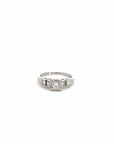 Baikalla Jewelry Diamond Ring Baikalla 14k White Gold Five Diamond Engagement Ring Set