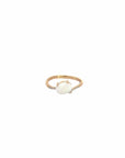 Baikalla Jewelry Gold Opal Ring 14k Yellow Gold Natural Australian Opal Ring Set With Diamond