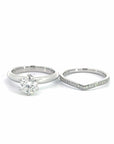 Baikalla Copy of Baikalla™ 14k White Gold Three Stone Moissanite Engagement Ring