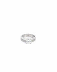 Baikalla Baikalla™ 14k White Gold Moissanite Diamond 2 in 1 Engagement Ring