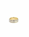 Baikalla Jewelry Gold Ring Baikalla™ 18k Two Tone Mens Wedding Band