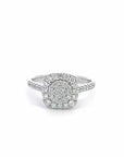 Baikalla Jewelry Diamond Ring 6 Baikalla 14k White Gold Diamond Cluster Engagement Ring