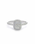 Baikalla Jewelry Diamond Ring 6 Baikalla 14k White Gold Diamond Cluster Engagement Ring