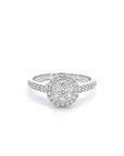 Baikalla Jewelry Diamond Ring 6 Baikalla 14k White Gold Diamond Cluster Engagement Ring