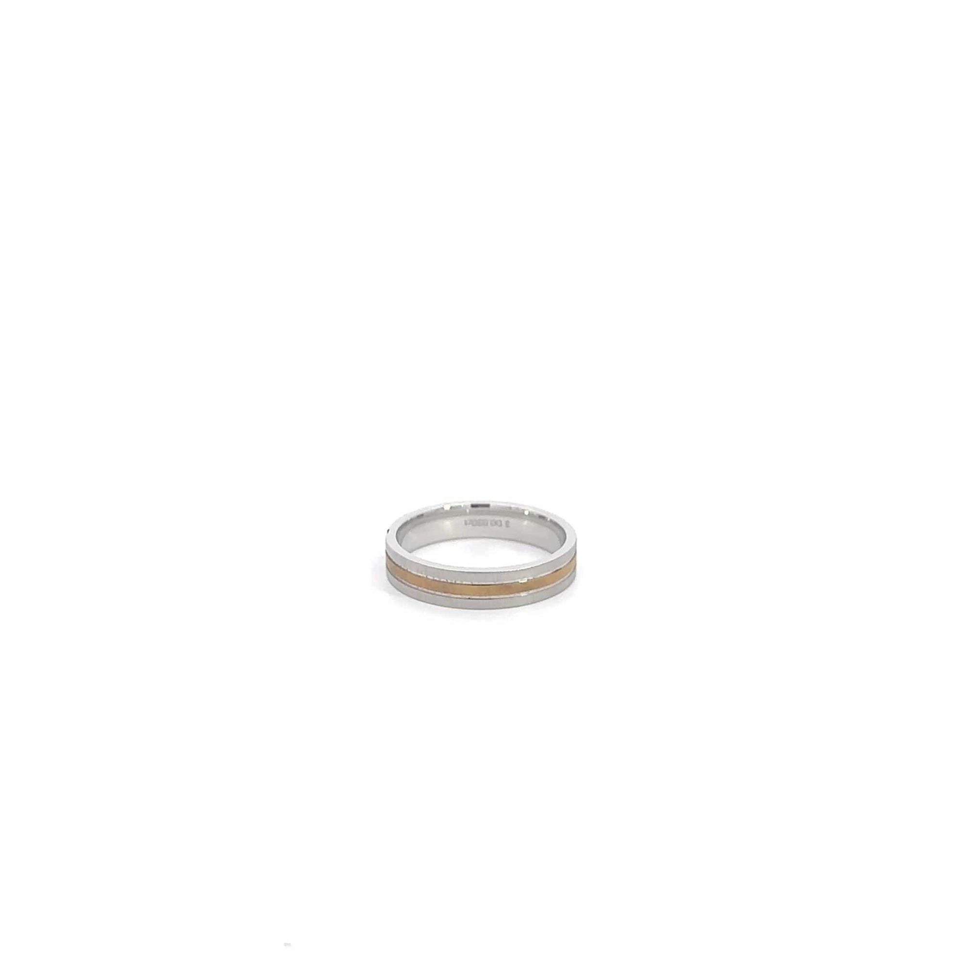 Baikalla Jewelry Gold Ring Baikalla™ 18k Two Tone Diamond Mens Wedding Band