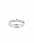 Baikalla Jewelry Gemstone Men's Ring 7.5 Baikalla 18k White Gold Men's Wedding Diamond Band Ring