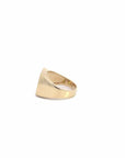 Baikalla Jewelry Gold Ring Baikalla™ 14k Yellow Signet Moissanite Ring