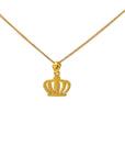 Baikalla Jewelry 24K Pure Yellow Gold Pendant 24k Yellow Gold Crown Pendant Necklace