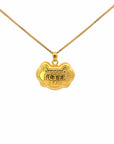 Baikalla Jewelry 24K Pure Yellow Gold Pendant Pendant Only 24k Gold "As You Wish" Ru Yi Charm Necklace