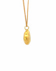 Baikalla Jewelry 24K Pure Yellow Gold Pendant 24k Gold "As You Wish" Ru Yi Charm Necklace