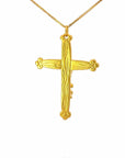 Baikalla Jewelry 24K Pure Yellow Gold Pendant 24k Yellow Gold Cross Charm Necklace