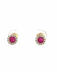 Baikalla Jewelry Gold Gemstone Earrings Baikalla 14k Yellow Gold Natural Ruby Earrings