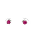 Baikalla Jewelry Gold Gemstone Earrings Baikalla 18k White Gold Natural Ruby Earrings