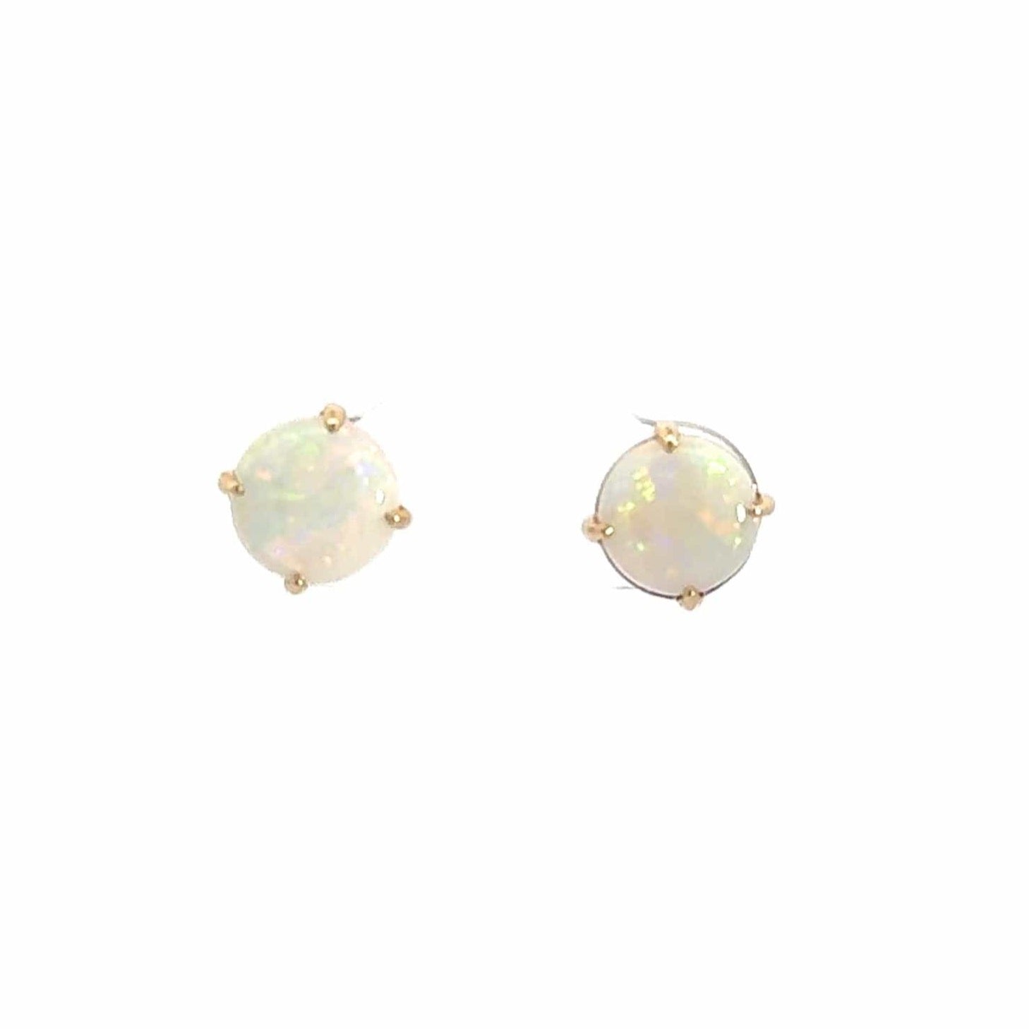 Baikalla Jewelry Gold Opal Earrings Copy of Baikalla™ 14k Yellow Gold Natural Australian Light Opal Bezel Set Earrings